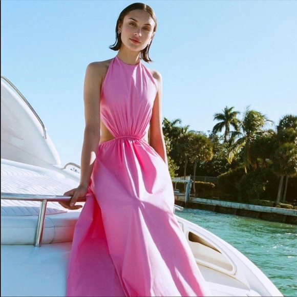 STAUD Dresses & Skirts - NEW Staud Apfel Maxi Pink Dress Wild Orchid Size Small